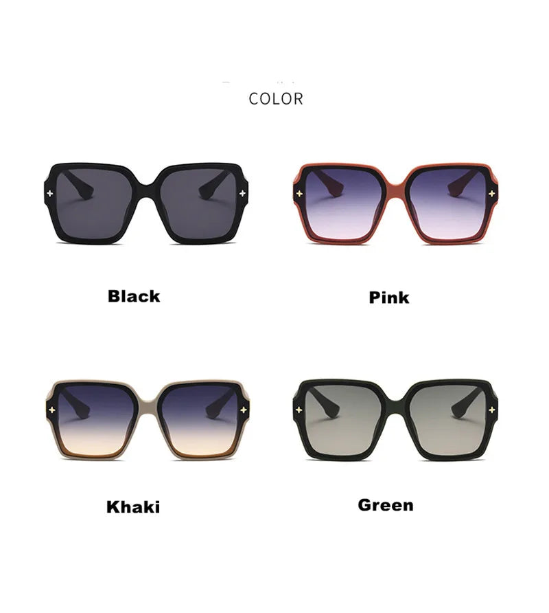 Square frame sunglasses for women