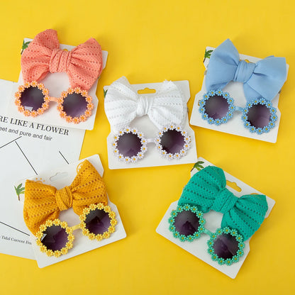 Eyelet Bow Daisy Baby Sunglasses