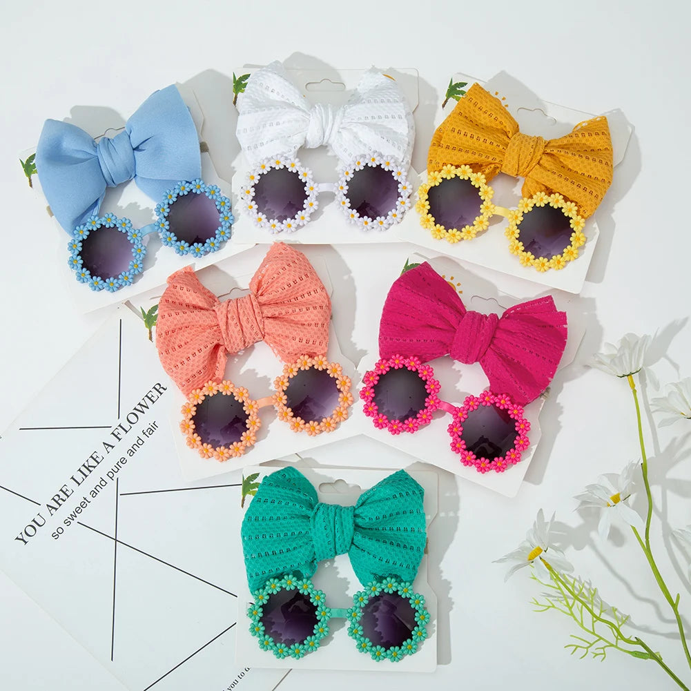 Eyelet Bow Daisy Baby Sunglasses