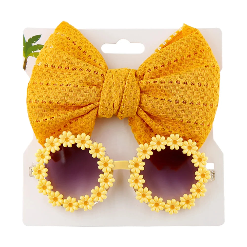 Eyelet Bow Daisy Baby Sunglasses