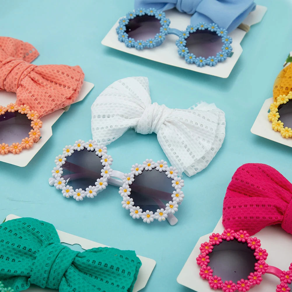 Eyelet Bow Daisy Baby Sunglasses