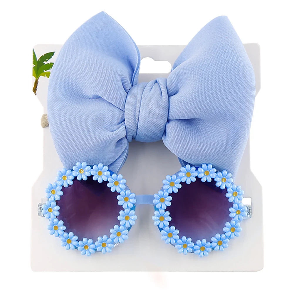 Eyelet Bow Daisy Baby Sunglasses