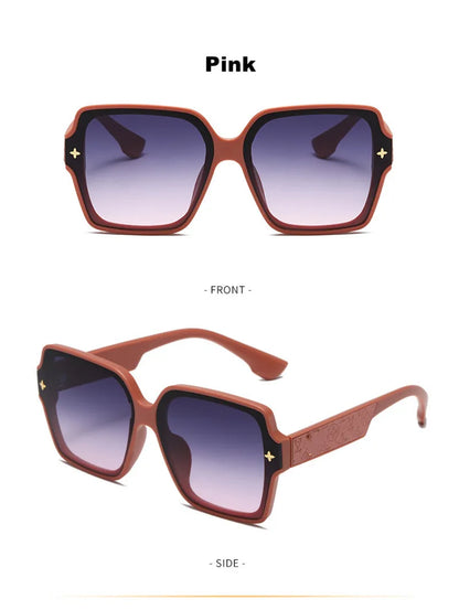 Square frame sunglasses for women