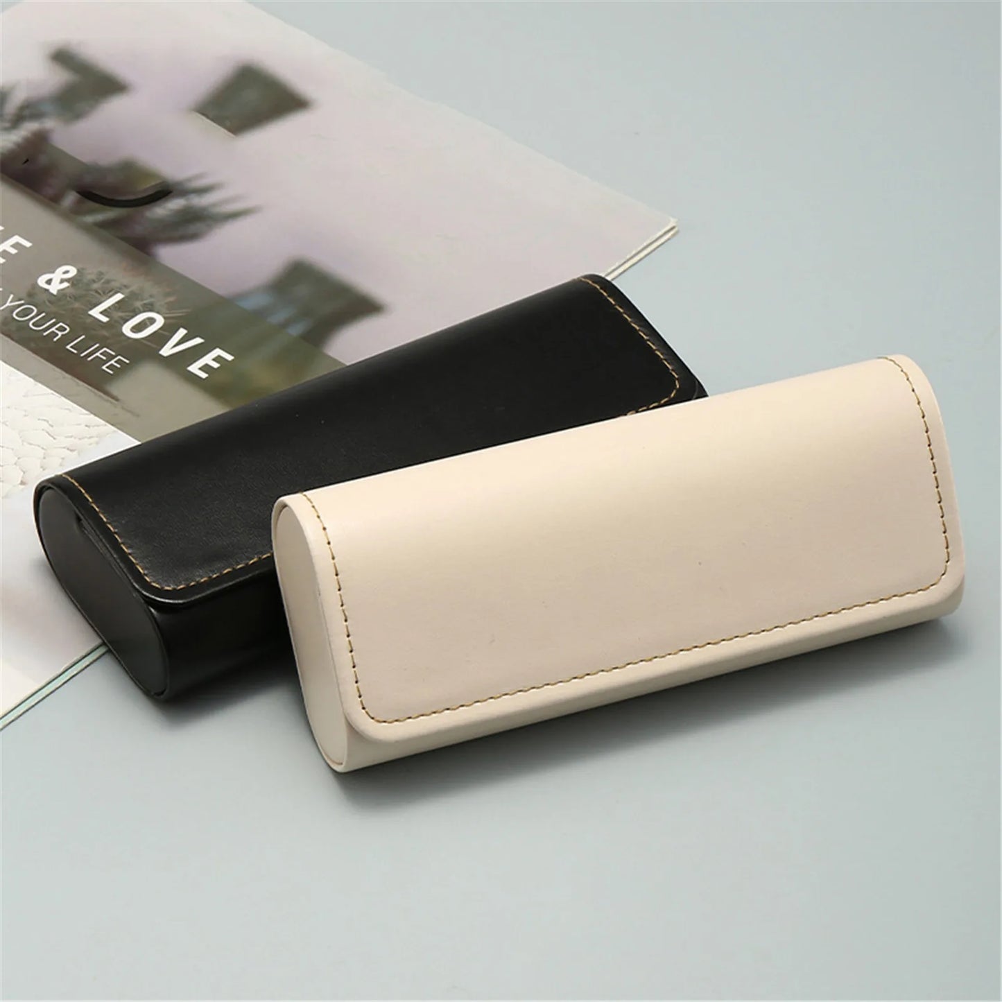 PU Leather Glasses Case Portable Men And Women