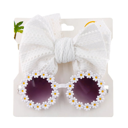 Eyelet Bow Daisy Baby Sunglasses