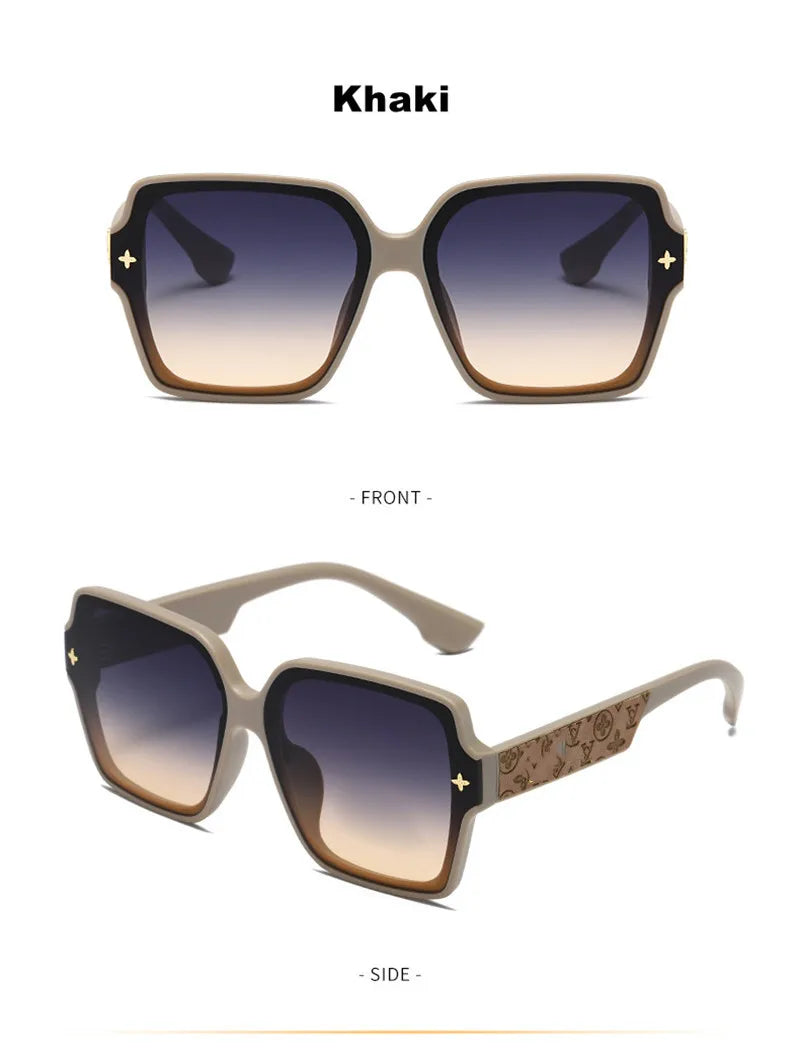 Square frame sunglasses for women