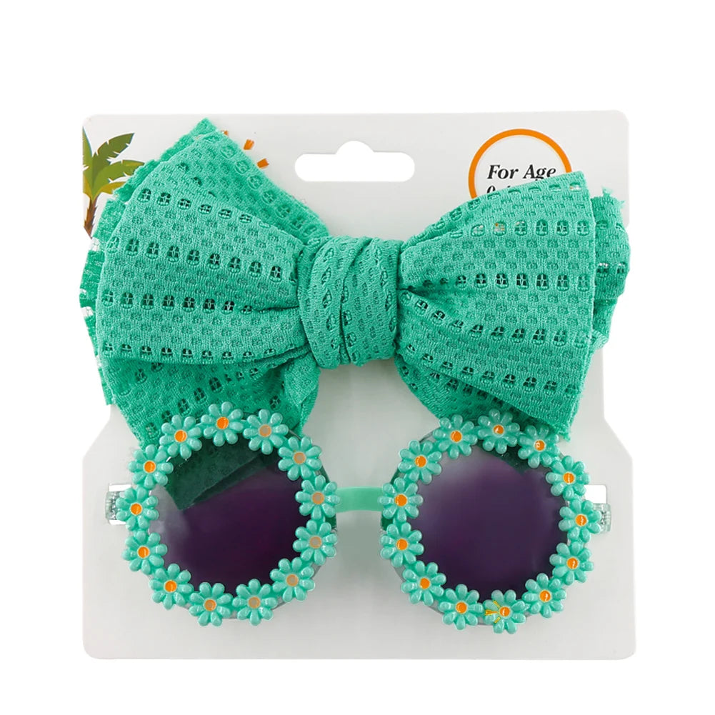 Eyelet Bow Daisy Baby Sunglasses